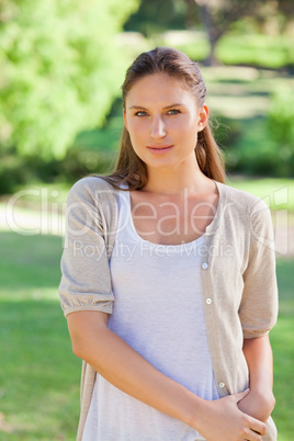 Woman posing in the park