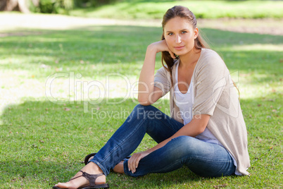 Relaxed woman enjoying her day in the park