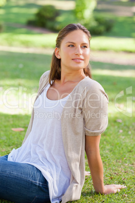 Woman enjoying her time in the park
