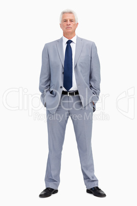 Portrait of a white haired businessman