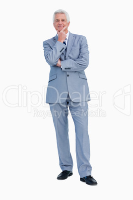 Portrait of a businessman thinking