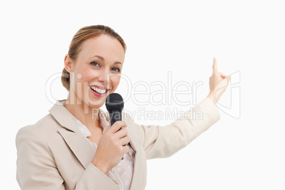 Portrait of a businesswoman in conference