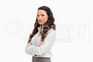 Portrait of a brunette businesswoman