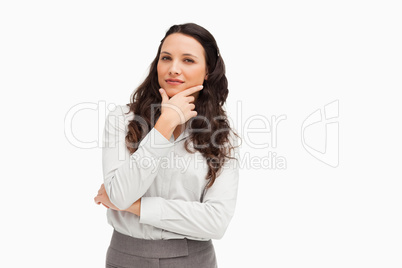 Portrait of a cute businesswoman posing