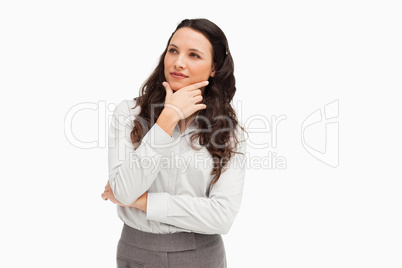 Cute businesswoman posing