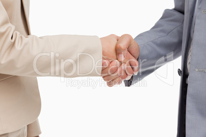 Close-up of people shaking their hands