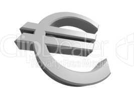 Rendered 3D image of a Euro symbol
