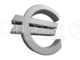 Rendered 3D image of a Euro symbol