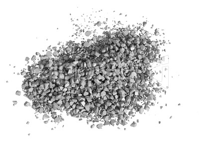 Rendered Image of Rock Rubble