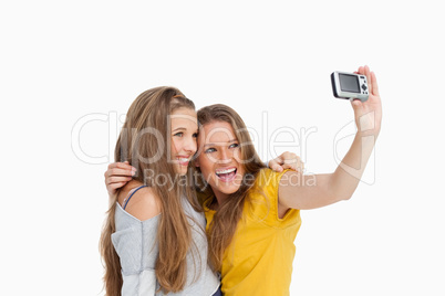 Two students taking a picture of themselves