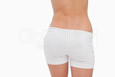 Rear view of slim hips