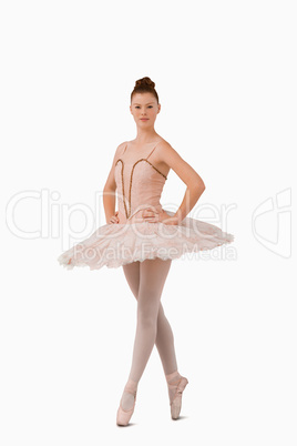 Ballerina standing on her tiptoes