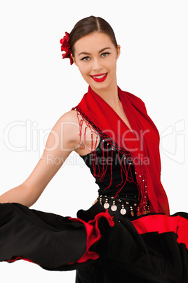 Smiling latin american dancer