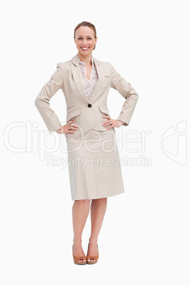 Portrait of a businesswoman with her hands on her hips