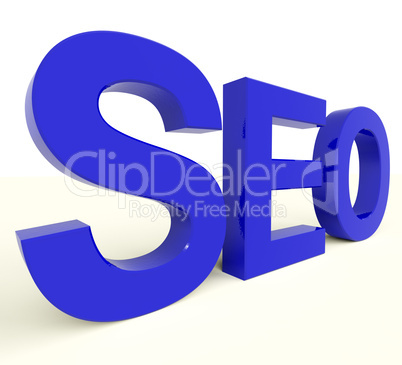 Seo Word Representing Internet Optimization And Promotion