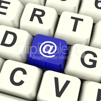 Email Computer Key For Emailing Or Contacting