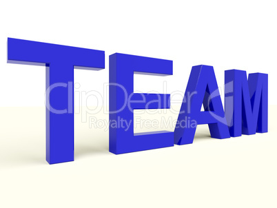 Team Text As Symbol For Teamwork And Partnership