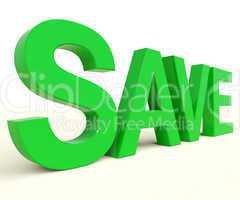 Save Word As Symbol For Discounts Or Promotion