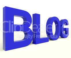 Blog Word In Blue For Blogger Website