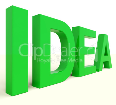 Idea Word In Green Showing Concept Or Creativity
