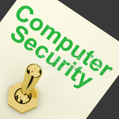 Computer Security Switch Shows Laptop Interet Safety