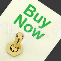 Buy Now Switch As Symbol for Commerce And Purchasing