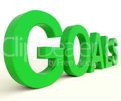 Goals Word Showing Objectives Hope And Future