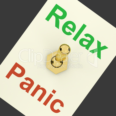 Relax Switch On Showing Relaxing And Not Worried