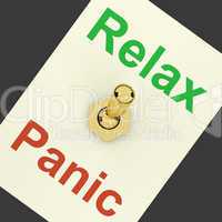 Relax Switch On Showing Relaxing And Not Worried