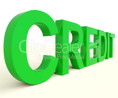 Credit Word As Symbol For Financial Loan