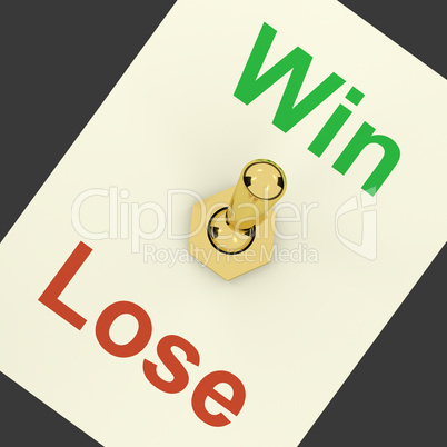 Win Switch On Representing Success And Victory