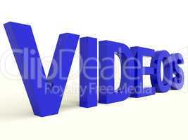 Videos Word In Blue Showing Dvd Or Multimedia