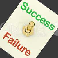Success Switch On As Symbol Of Winning And Victory