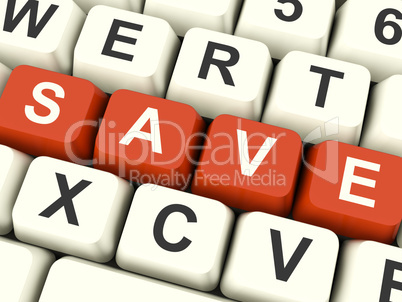 Save Computer Keys As Symbol For Discounts Or Promotion