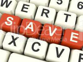 Save Computer Keys As Symbol For Discounts Or Promotion
