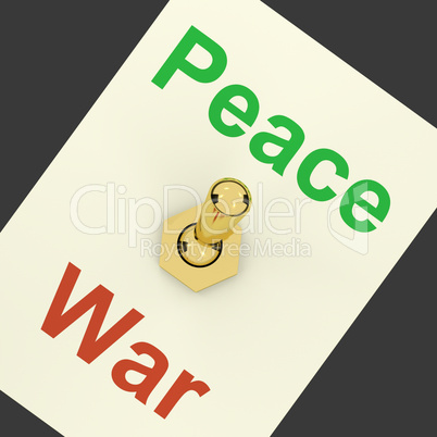 Peace War Switch Showing No Conflict Or Aggression