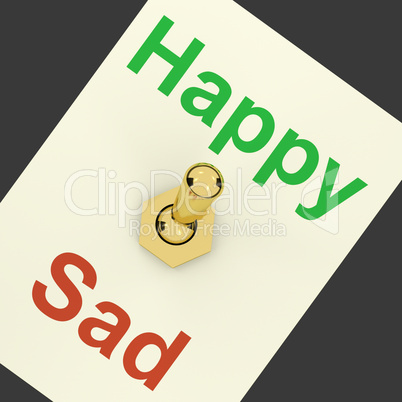 Happy Sad Switch Showing That Happiness Is Important