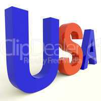 Usa Word As Symbol For America And Patriotism