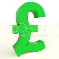 Pound Symbol For Money And Investment In England
