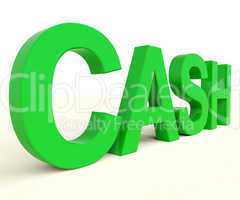 Cash Word As Symbol For Currency And Finance