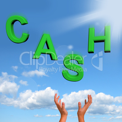 Catching Cash Letters As Symbol For Currency And Finance