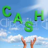 Catching Cash Letters As Symbol For Currency And Finance