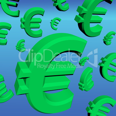 Euro Signs As Symbol For Money Or Wealth
