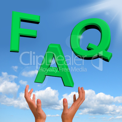 FAQ Letters Falling Showing Information Questions And Answers
