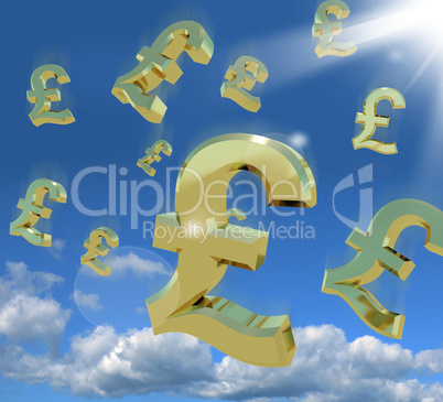 Pound Signs In The Sky As A Sign Of Money