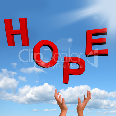 Catching Hope Letters As Sign Of Wishing And Hoping