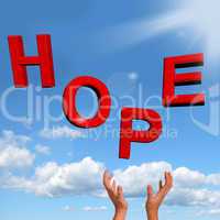 Catching Hope Letters As Sign Of Wishing And Hoping