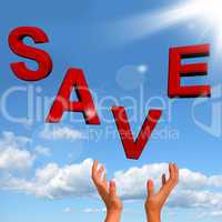 Catching Save Word As Symbol For Discounts Or Promotion