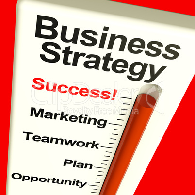 Business Strategy Success Showing Vision And Motivation
