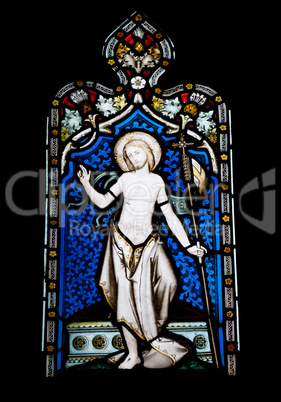 Religious stained glass window